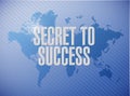 secret to success world map background sign Royalty Free Stock Photo