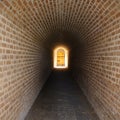 Secret Tunnel Leading to Magic Door Royalty Free Stock Photo