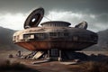 secret ufo base, with advanced craft and equipment being tested and repaired