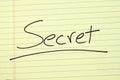 Secret On A Yellow Legal Pad Royalty Free Stock Photo