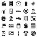 Secretaire icons set, simple style Royalty Free Stock Photo