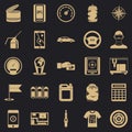 Secretaire icons set, simple style Royalty Free Stock Photo