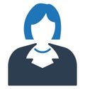 Secretary, assistant Isolated Vector Icon can be easily edit and modify