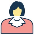 Secretary, assistant Isolated Vector Icon can be easily edit and modify