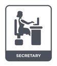 secretary icon in trendy design style. secretary icon isolated on white background. secretary vector icon simple and modern flat Royalty Free Stock Photo