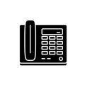 Secretary`s phone black icon, vector sign on isolated background. Secretary`s phone concept symbol, illustration Royalty Free Stock Photo