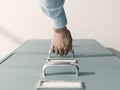 Secretary searching files in the filing cabinet Royalty Free Stock Photo