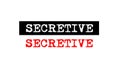 secretive rubber stamp badge with typewriter set text logo design Royalty Free Stock Photo
