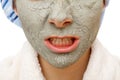 Secrets of skin firming facial mask Royalty Free Stock Photo