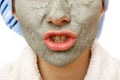 Secrets of skin firming facial mask Royalty Free Stock Photo