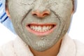 Secrets of skin firming facial mask Royalty Free Stock Photo