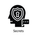 Secrets vector solid Icon Design illustration. Human Mentality Symbol on White background EPS 10 File