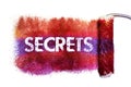 The secrets word painting Royalty Free Stock Photo