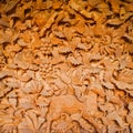 Section of an ancient mural wood carving