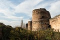 Ancient Roman walls surrounding Iznik Nicea Royalty Free Stock Photo