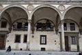 Section of the arcades, of the Loggia dei Servi di Maria in Piazza Santissima Annunziata, in Florence.