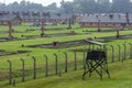 A section of the Auschwitz-Birkenau Concentration Camp at Oswiecim in Poland