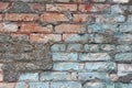 Section of the colored brick wall, texture Royalty Free Stock Photo