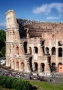 Section of Colosseum, Rome. Rome architecture and landmark.