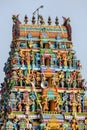 A section of the colourful Hindu temple on Punkudutivu Island in the Jaffna region of Sri Lanka.