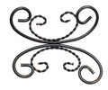 Section of decorative black wrought iron