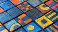 A section dedicated to patterns featuring puzzles and objects with repeating designs for students to identify and create