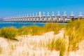 Eastern Scheldt storm surge barrier in Zeeland Netherlands Royalty Free Stock Photo