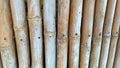 A section of the fence made from a collection of bamboo Royalty Free Stock Photo