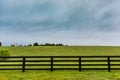 Section of Horse Fence and Copy Space Above Royalty Free Stock Photo