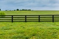 Section of Horse Fence and Pasture Royalty Free Stock Photo