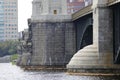 Section of the Longfellow Bridge in Boston Royalty Free Stock Photo