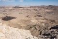 From Rim to Rim of the Makhtesh Ramon Crater in Mitspe Ramon in Israel Royalty Free Stock Photo