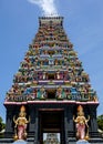 A section of the Naga Pooshani Ambal Kovil on Nainativu Island in the Jaffna region of Sri Lanka. Royalty Free Stock Photo