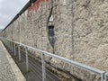 A section of the original Berlin Wall at Topography of Terror, an outdoor and indoor History Museum, Germany