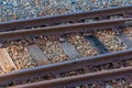 Section of railroad tracks Royalty Free Stock Photo