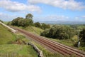 Section railway track countryside no train Cumbria