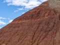 A section of a red clay hill at the Painted Hills Unit of the John Day Fossil Beds National Monument, Oregon, USA Royalty Free Stock Photo