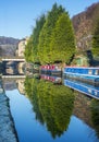 Rochdale canal hebden bridge Royalty Free Stock Photo