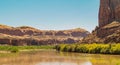 San Juan River Cliffs in Utah Royalty Free Stock Photo