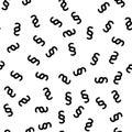 Section signs random seamless pattern. Vector paragraph marks background. Legal code or law theme