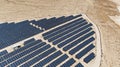 Section of a Solar Energy Farm in the Negev Desert in Israel Royalty Free Stock Photo