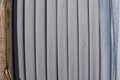A section of a spool of high voltage electrical cable Royalty Free Stock Photo