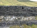 Section of the tarmac road of the Mam Tor landslide