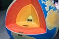 Section of the Terrestrial Globe: Magma, Inner and Outer Core