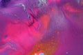 Bright, neon pink and purple abstract painting for backgrounds.