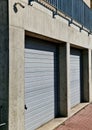 Sectional doors consist of sandwich panels with a thickness of 40 mm. Royalty Free Stock Photo