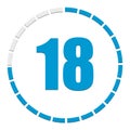 1-24 sectioned indicator circular chart, graph. Circle with 24 segments, sections info-graph element. Circular chart, graph as