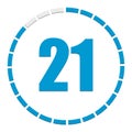 1-24 sectioned indicator circular chart, graph. Circle with 24 segments, sections info-graph element. Circular chart, graph as