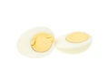 Sections of a hard boiled egg Royalty Free Stock Photo