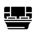 sections lunchbox glyph icon vector illustration black Royalty Free Stock Photo